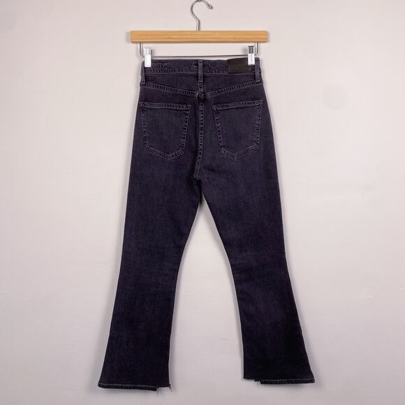 Citizens of Humanity Demy High-Rise Cropped Flare Jeans in Black 24 - Picture 7 of 8